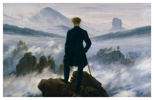 Viandante sul mare di nebbia - Caspar David Friedrich, 1818